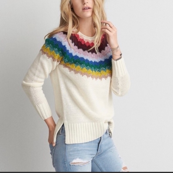Rainbow Fair Isle Sweater 